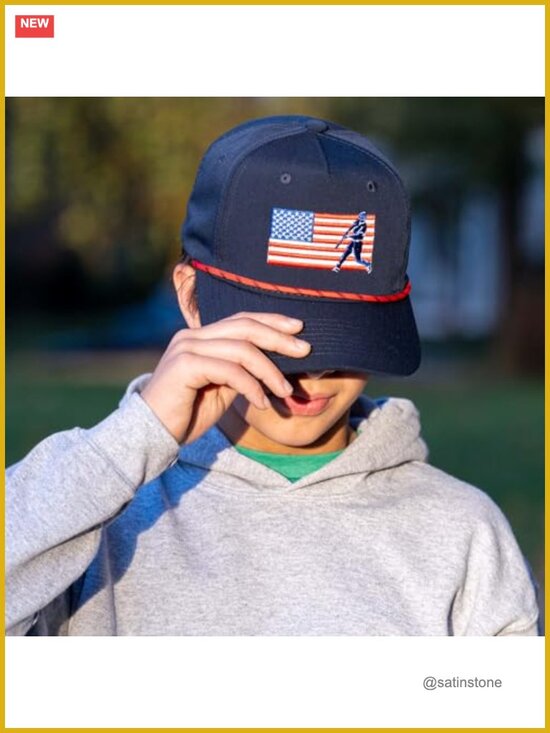 Adjustable Baseball Rope Hat - Youth & Adult Sizes, Snap Back